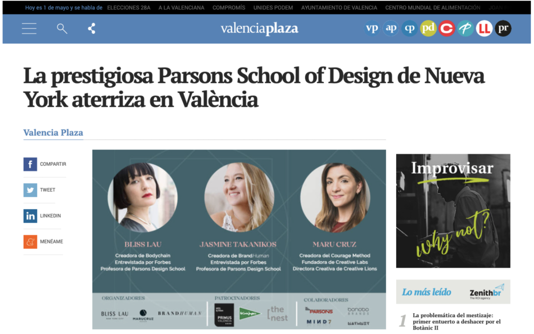 La prestigiosa Parsons School of Design de Nueva York aterriza en Valencia